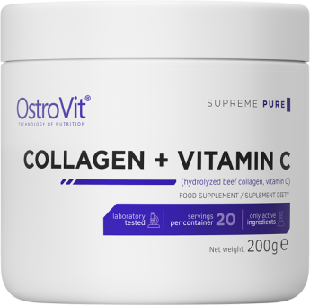 Kollageenijauhe Supreme Pure OstroVit + Vitamin C 200 g