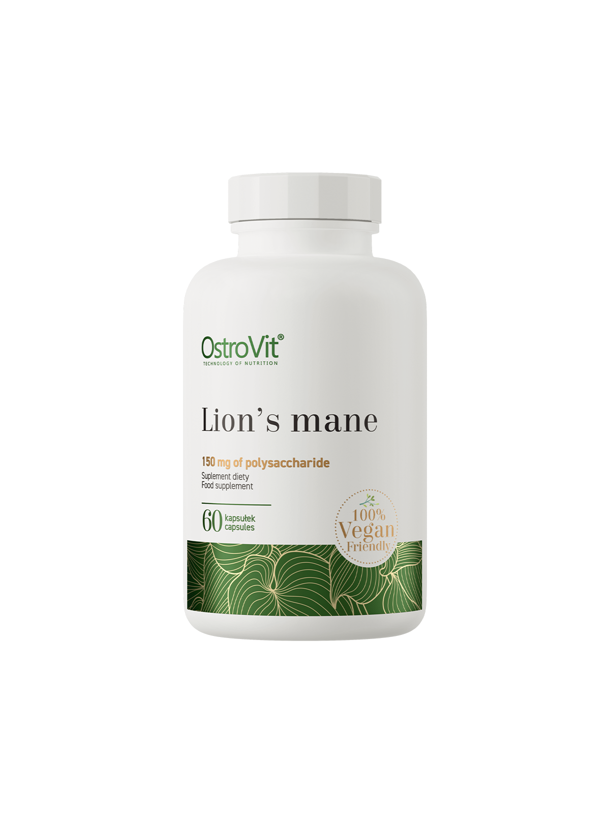 Lion's Mane 500 mg for brain and memory support 60 caps (OstroVit)