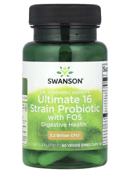 Dr. Stephen Langer's Ultimate 16 Strain Probiotic with FOS 3.2 BILLION CFU (60 Veg Capsules)