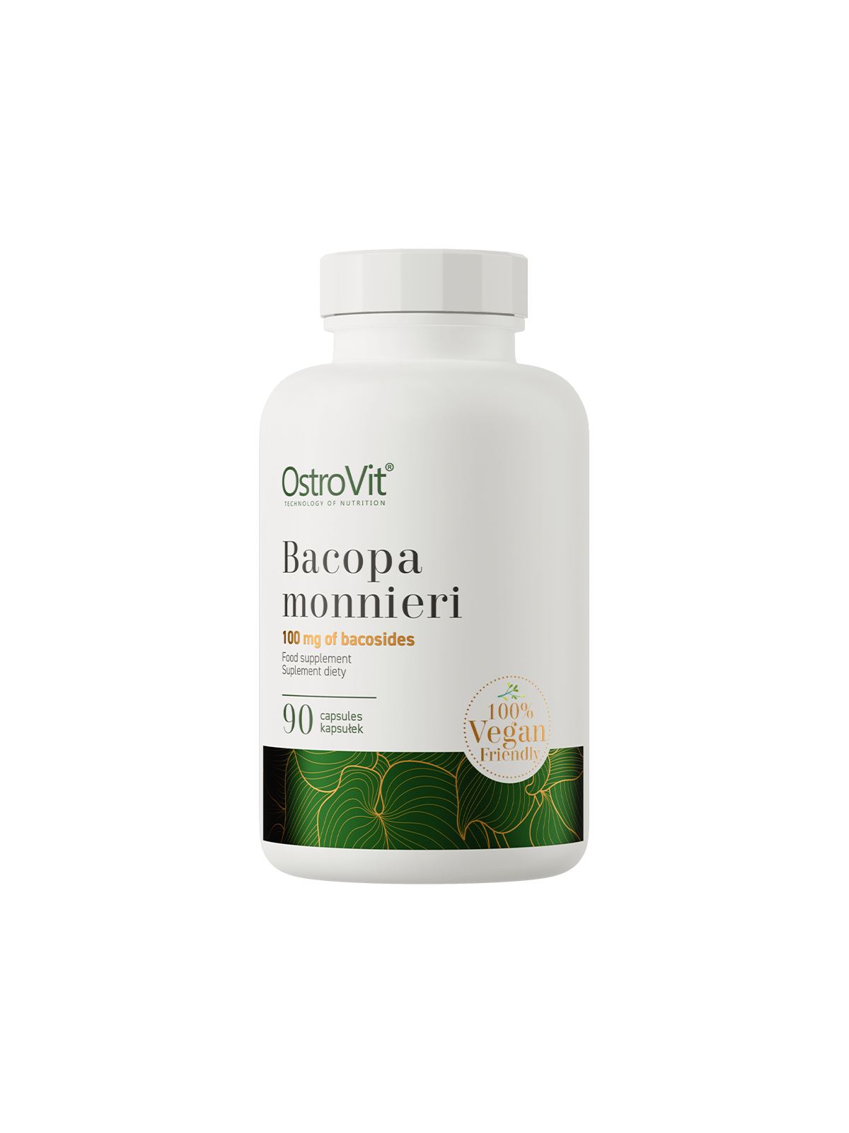 Bacopa Monnieri (brahmi) for memory support 200 mg 90 caps (Ostrovit)